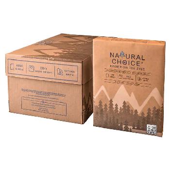 Natural Choice® Natural-White 20 lb. Multipurpose Copy Paper 8.5x11 in. 4000 Sheet Cartons - Eco-Friendly | Less Blue Light | Easier on the Eyes